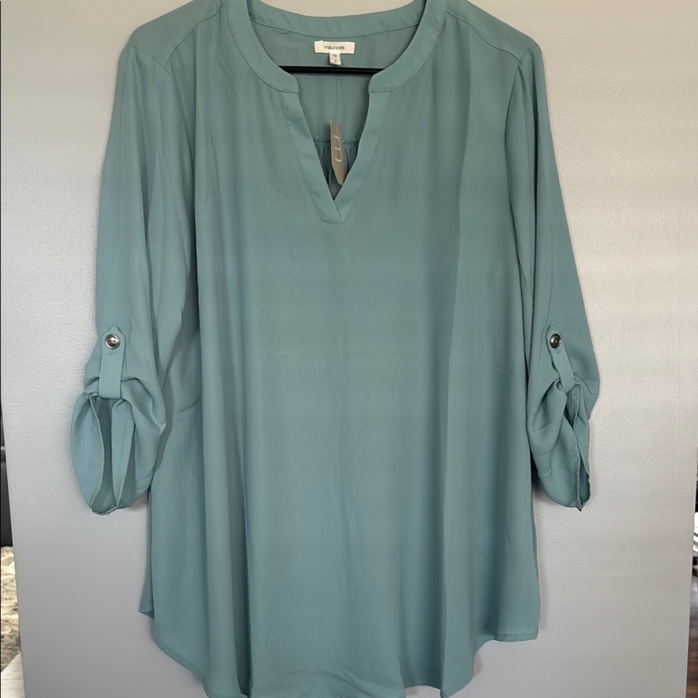 Maternity Teal Blouse